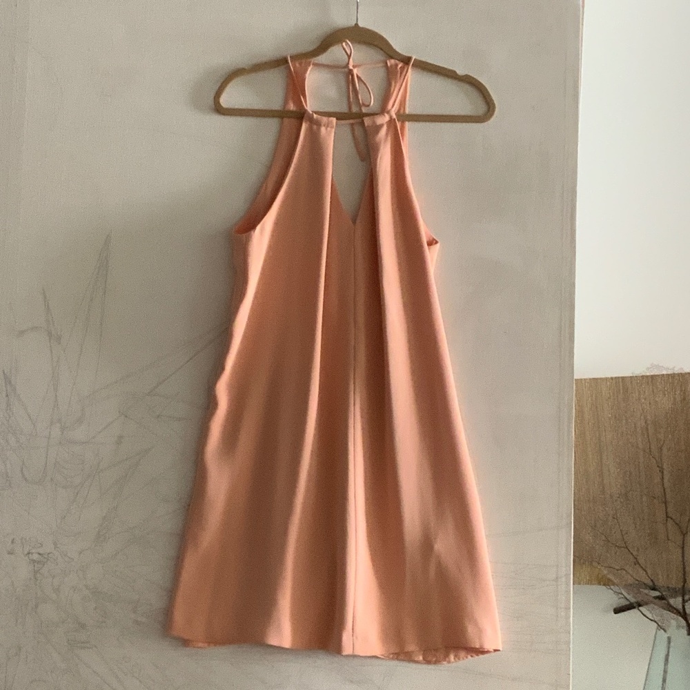 ZARA BASIC,LIGHT PEACH DRESSS